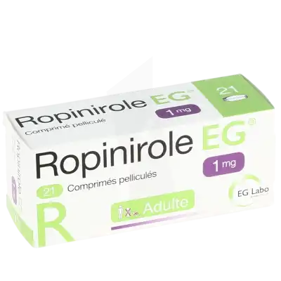 Ropinirole Eg 1 Mg, Comprimé Pelliculé à LE LAVANDOU
