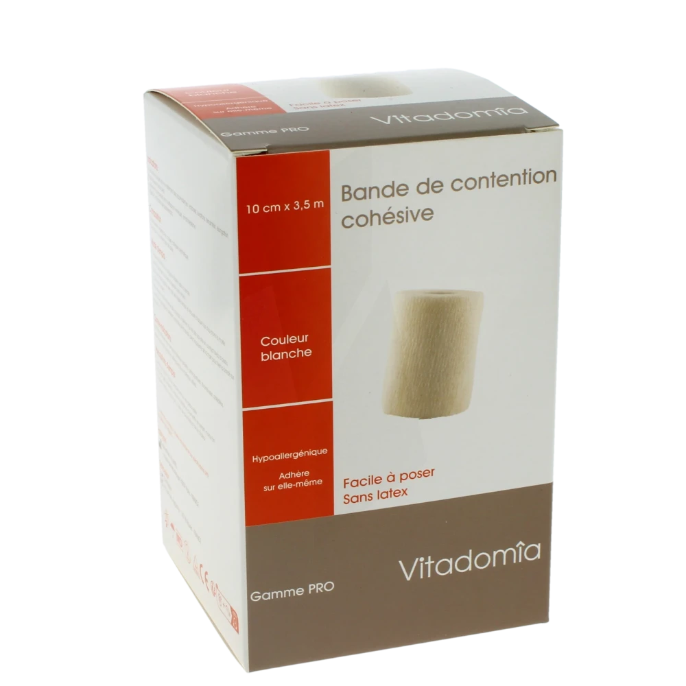 Vitadomia Bande Cohésive Blanche 10cmx3m