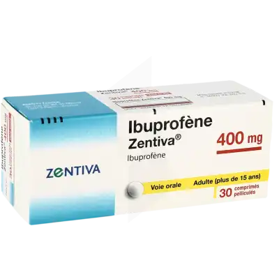 IBUPROFENE ZENTIVA 400 mg, comprimé pelliculé