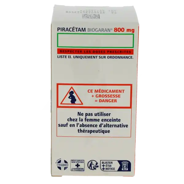 Piracetam Biogaran 800 Mg, Comprimé Pelliculé Sécable