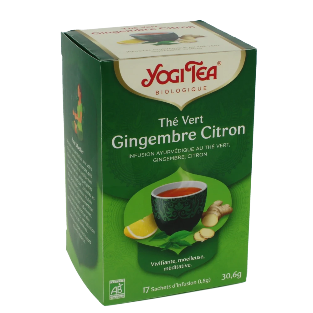 Yogi Tea Thé Vert Gingembre Citron Bio 17 Sachets/1,8g