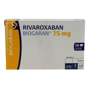 Rivaroxaban Biogaran 15 Mg Cpr Pell Plq/28