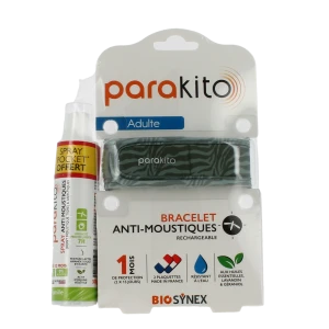 Parakito Bracelet Anti-moustique Adulte Jungle +spray Offert 30ml