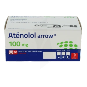Atenolol Arrow 100 Mg, Comprimé Pelliculé Sécable