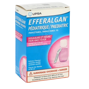 Dafalgan Pediatrique 3 % Solution Buvable Fl/90ml+dosette