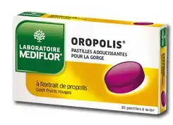 Oropolis Pastilles Sans Sucre Adoucissante Fruits Rouges B/20 à Géménos