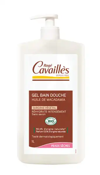 Rogé Cavaillès Gel Sugras Bain Et Douche Huile De Macadamia Bio Peaux Sèches 1l