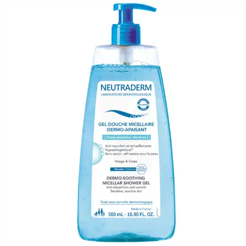 Neutraderm Gel Douche Micellaire Dermo-apaisant Fl Pompe/500ml + Echantillon