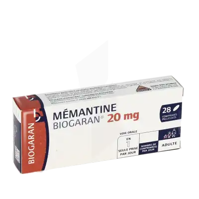 Memantine Biogaran 20 Mg, Comprimé Pelliculé à Bassens