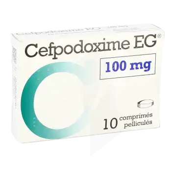 Cefpodoxime Eg 100 Mg, Comprimé Pelliculé à CHAMPAGNOLE