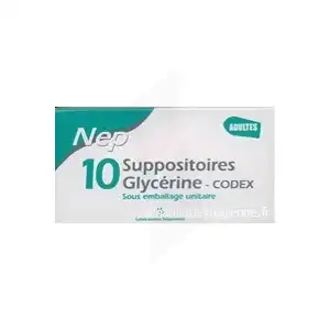 Nepenthes Suppositoire Glycerine Adulte Sachet/10 à AUDENGE