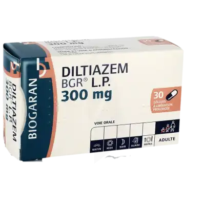 Diltiazem Bgr Lp 300 Mg, Gélule à Libération Prolongée à TOULON