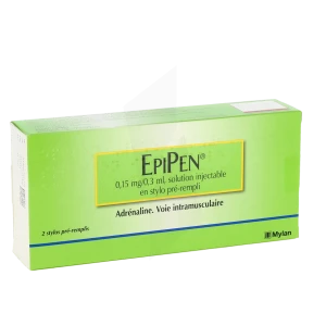 Epipen 0,15 Mg/0,3 Ml, Solution Injectable En Stylo Pré-rempli