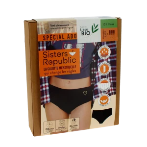 Sisters Republic Tatoo Shorty Menstruelle Bikini Flux Super Coeur T10a