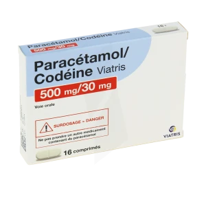 Paracetamol/codeine Viatris 500 Mg/30 Mg, Comprimé