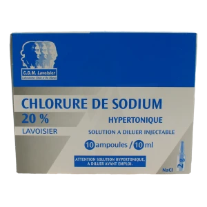 Chlorure De Sodium Hypertonique 20 % Lavoisier, Solution à Diluer Injectable