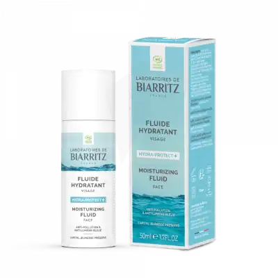 Laboratoires De Biarritz Hydra-protect+ Fluide Hydratant Visage Bio Fl/50ml à MONTPEZAT-SOUS-BAUZON
