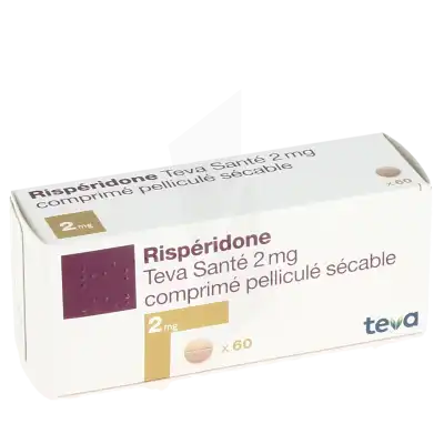 RISPERIDONE TEVA SANTE 2 mg, comprimé pelliculé sécable
