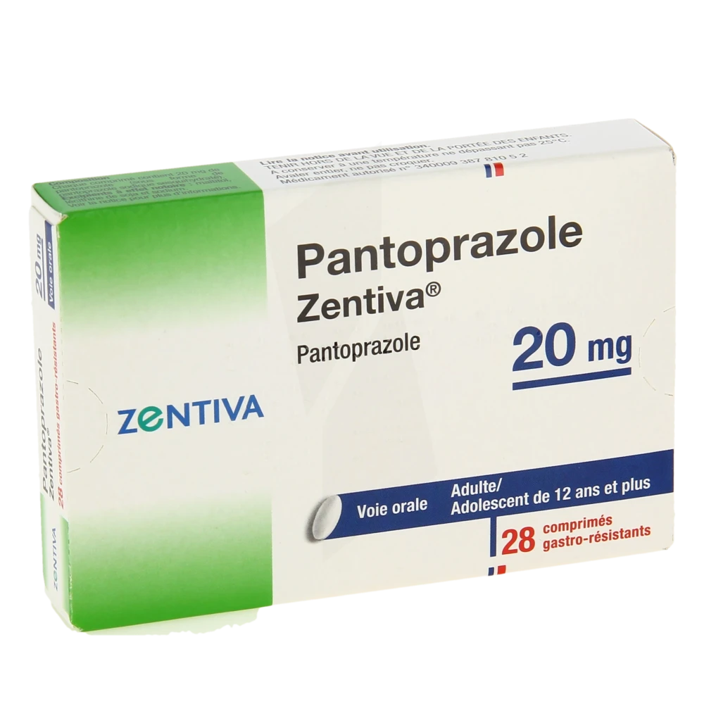 Pantoprazole Zentiva 20 Mg, Comprimé Gastro-résistant