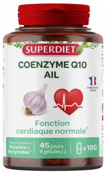 Superdiet Coenzyme Q10 + Ail Gélules B/180