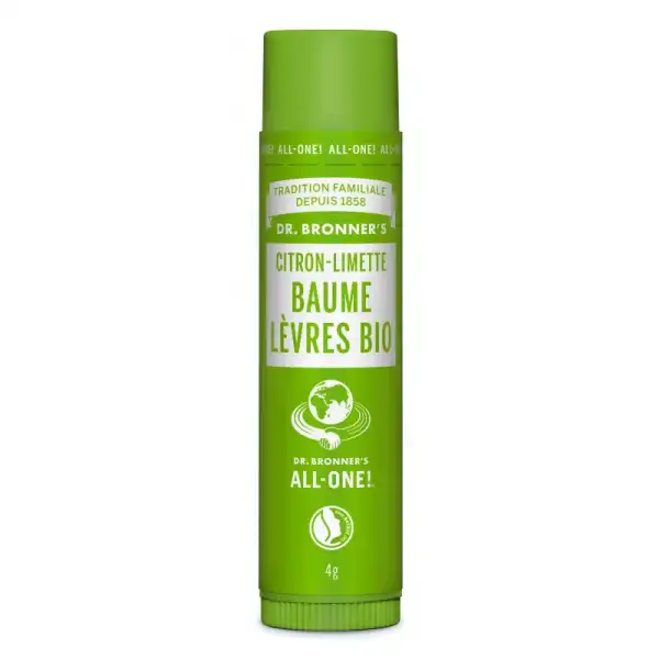 Dr Bronner's Stick Levre Citron/citron Vert 4 G