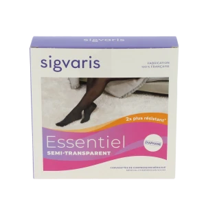 Sigvaris Essentiel Semi-transparent Chaussettes Po Femme Classe 2 Dune Xx Large Normal