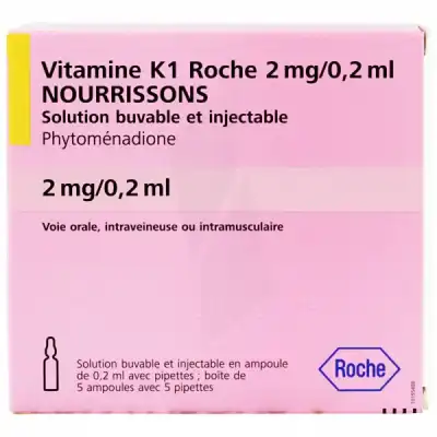 Vitamine K1 Cheplapharm 2 Mg/0,2 Ml Nourrissons, Solution Buvable Et Injectable à SAINT-CYR-SUR-MER