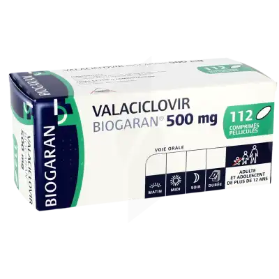 Valaciclovir Biogaran 500 Mg, Comprimé Pelliculé à TOULON