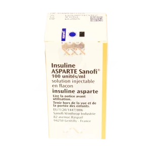 Insuline Asparte Sanofi 100 Unités/ml, Solution Injectable En Flacon