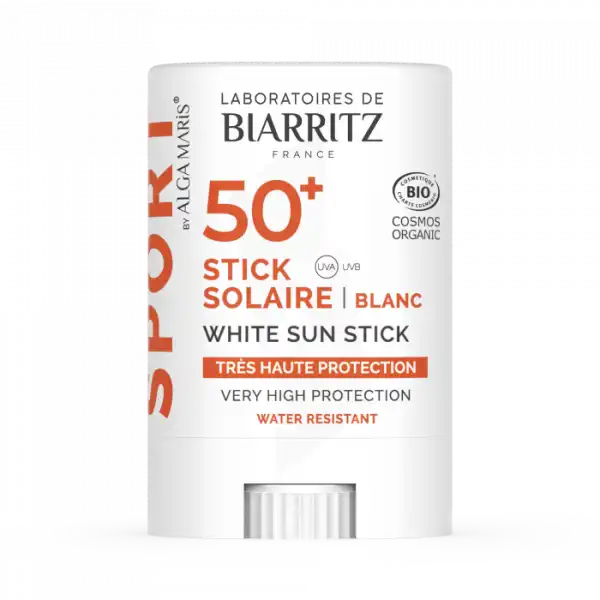 Laboratoires De Biarritz Sport By Algamaris Spf50+ Stick Solaire Blanc Bio Stick/12g