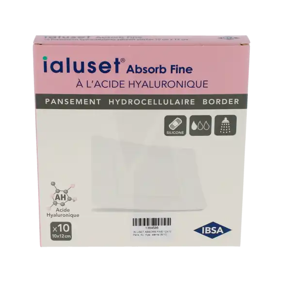 Ialuset Absorb Fine Pans Hydrocellulaire Adhésif Stérile Absorption Moyenne 12x10cm B/10