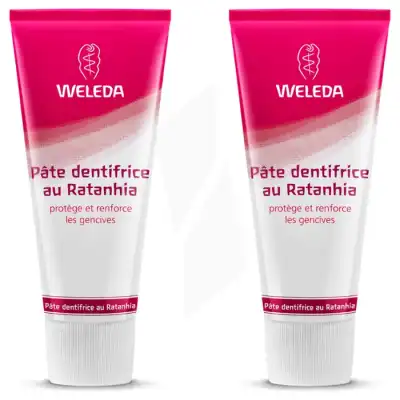 Weleda Duo Pâte Dentifrice Au Ratanhia 2t/75ml à PARIS