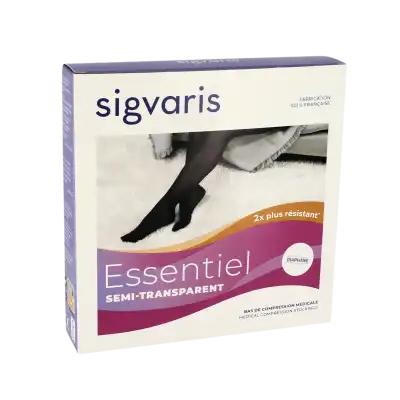 Sigvaris Essentiel Semi-transparent Bas Auto-fixants  Femme Classe 2 Naturel X Large Normal à Angers