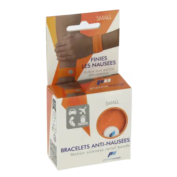 Pharmavoyage Bracelet Anti-nausées Adulte Orange Small B/2
