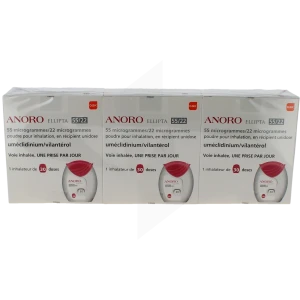 Anoro Ellipta 55 Microgrammes/22 Microgrammes, Poudre Pour Inhalation En Récipient Unidose