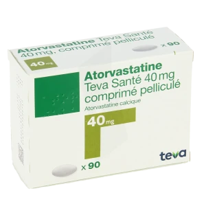 Atorvastatine Teva Sante 40 Mg, Comprimé Pelliculé