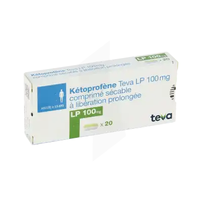 Ketoprofene Teva Lp 100 Mg, Comprimé Sécable à Libération Prolongée à DIJON