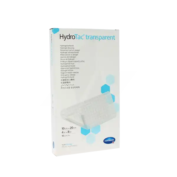 Hydrotac Transparent Pansements Gel Non Adhésif 10x20cm B/ 10