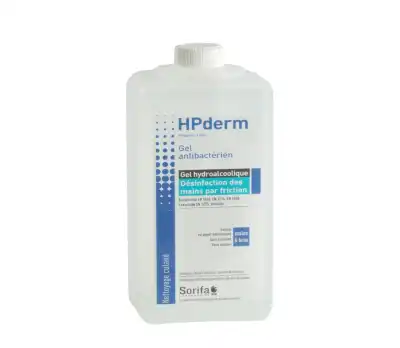 HPderm® Gel Hydroalcoolique Désinfection des mains par friction Flacon 500ml pour distributeur Touchless