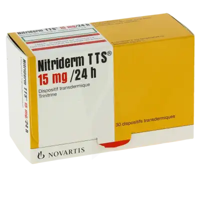 NITRIDERM TTS 15 mg/24 h, dispositif transdermique