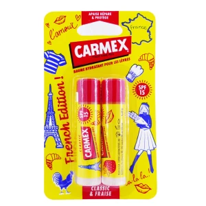 Carmex Spf 15 Bme Lèvres Original/fraise 2sticks/4,25g