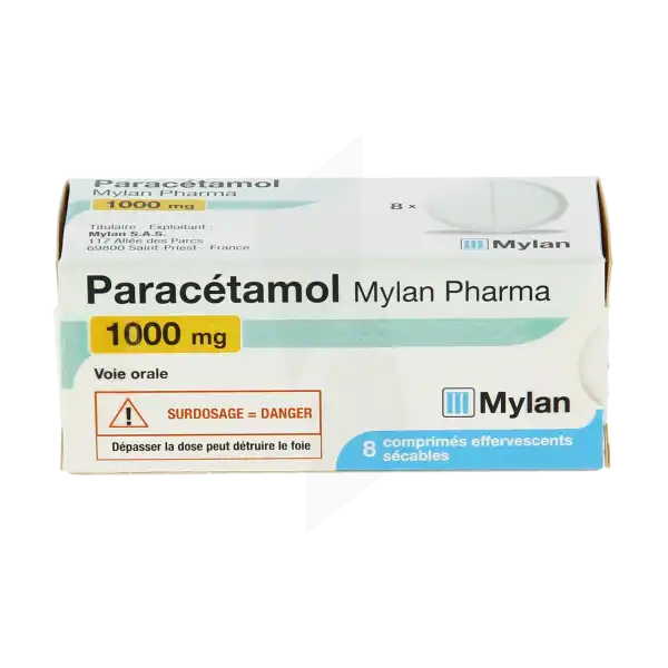 Paracetamol Viatris 1000 Mg, Comprimé Effervescent Sécable