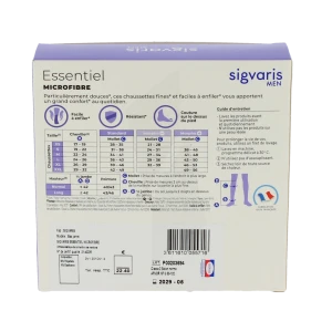 Sigvaris Essentiel Urban Microfibre Chaussette Classe 2 Homme Marine Long L