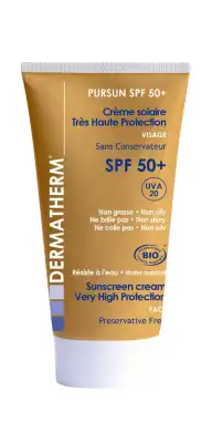 DERMATHERM PURSUN SPF50+ Crème solaire visage T/30ml