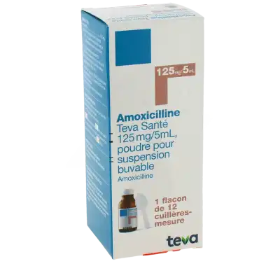 Amoxicilline Teva Sante 125 Mg/5 Ml, Poudre Pour Suspension Buvable à CANALS