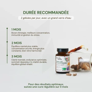 French Mush Complexe 5 Champignons Bio Gélules Boîte De 56