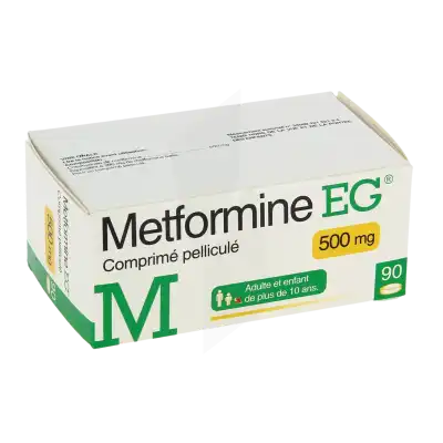 Metformine Eg 500 Mg, Comprimé Pelliculé à FLEURANCE