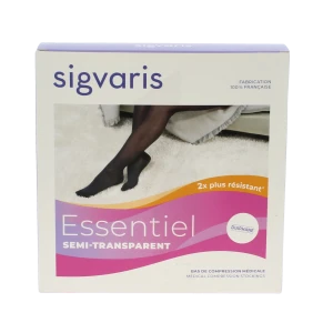 Sigvaris Essentiel Diaphane Semi-transparent Collant Classe 2 Femme Noir Normal L
