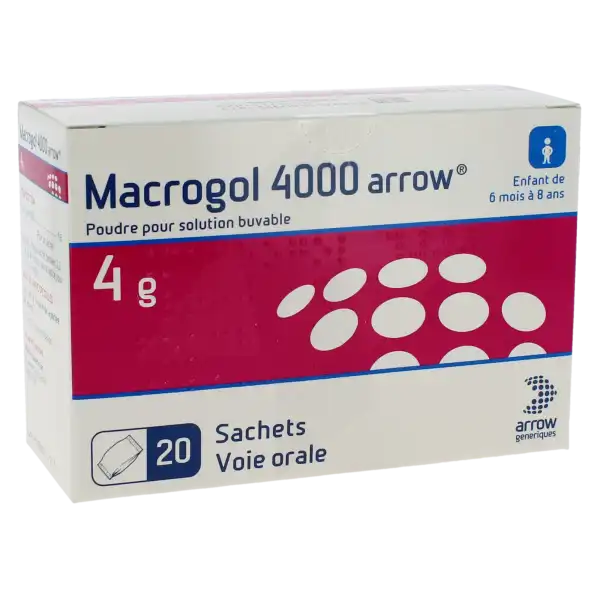 Macrogol 4000 Arrow 4 G, Poudre Pour Solution Buvable En Sachet