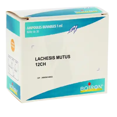 Boiron Lachesis Mutus 12ch Solution Buvable En Ampoules Boîte De 30 Ampoules à MONTAIGUT-SUR-SAVE